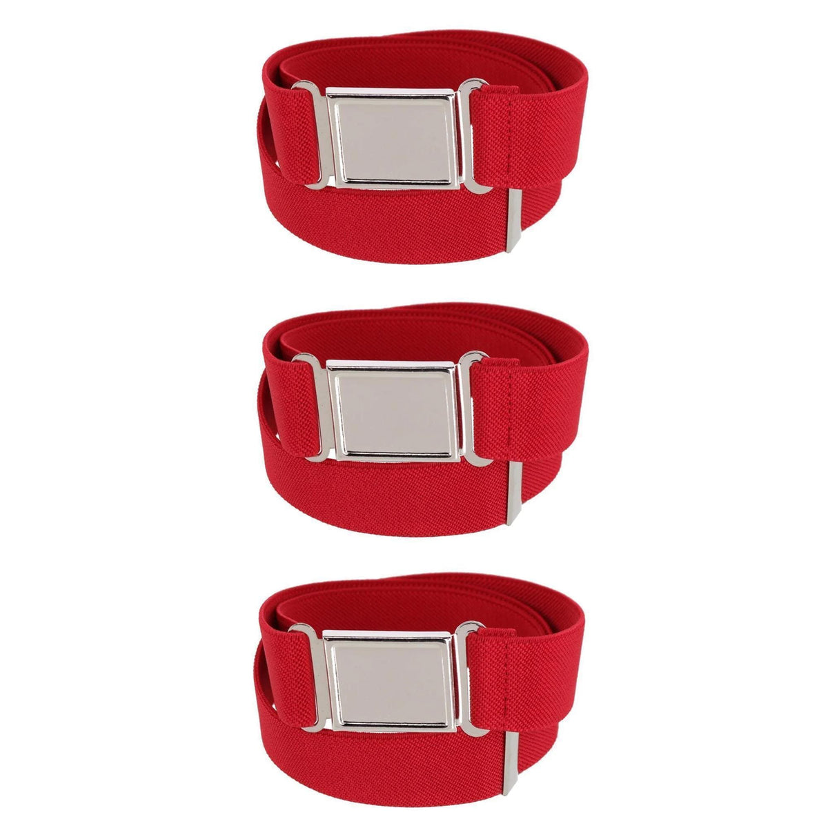 CTM® Kids' Adjustable Elastic Belt with Magnetic Buckle (Pack of 3)