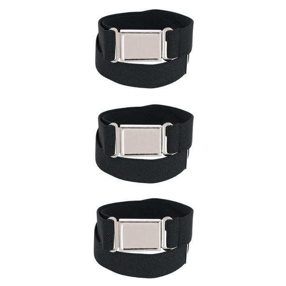 Kids' Adjustable Elastic Belt with Magnetic Buckle (Pack of 3)