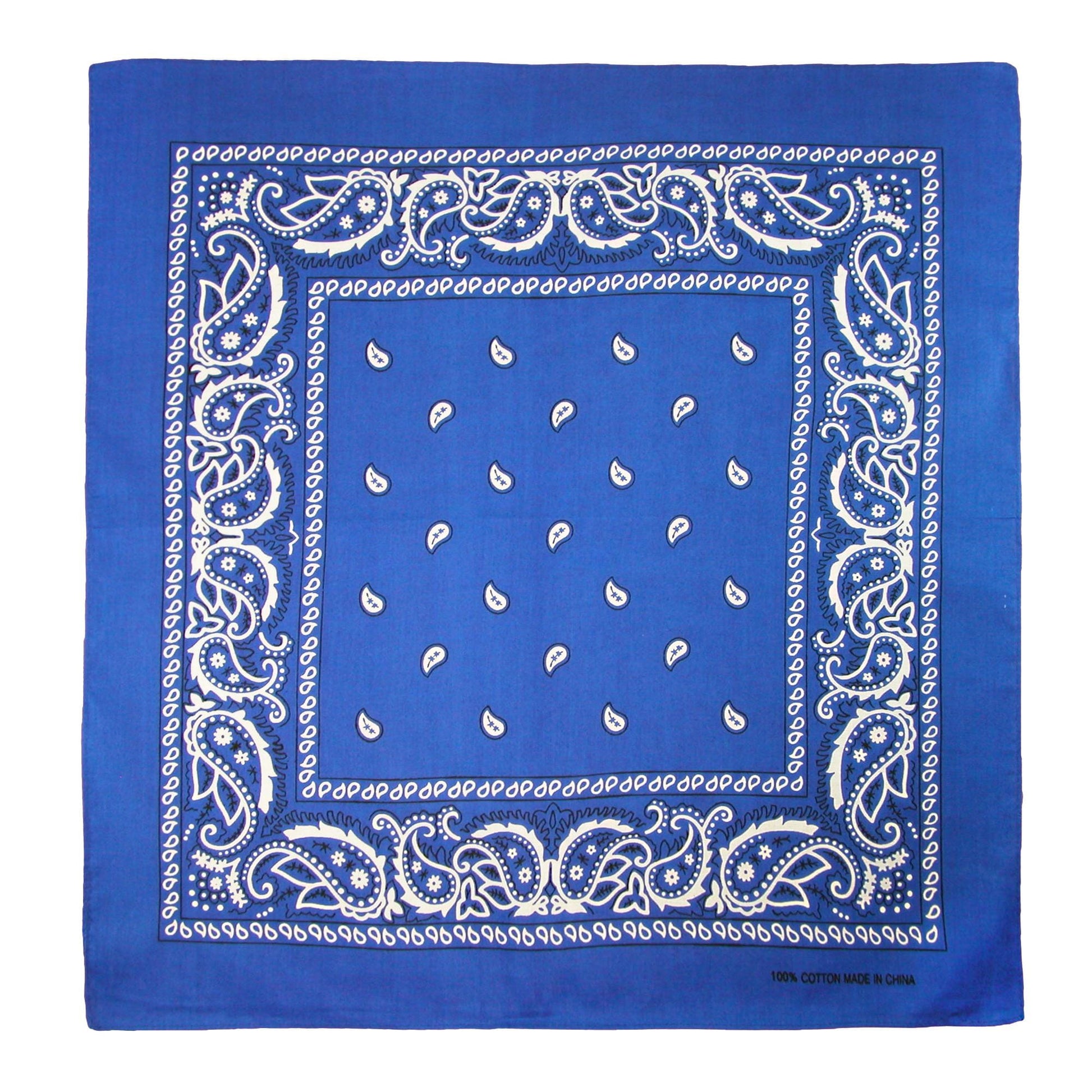 CTM® Classic Cotton Paisley Bandana - All-Purpose Function and Style - Royal