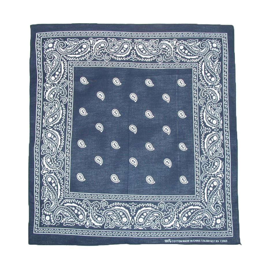 CTM® Cotton Paisley All-Purpose Bandanas (Pack of 5 of Same Color) - Navy