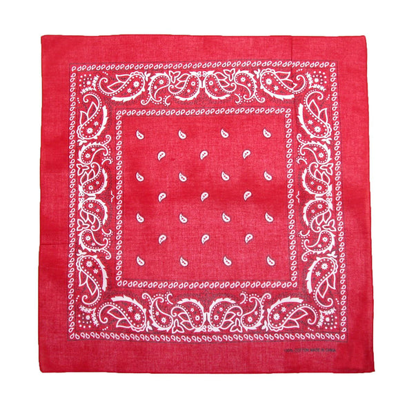 Cotton Paisley All-Purpose Bandanas (Pack of 5 of Same Color)