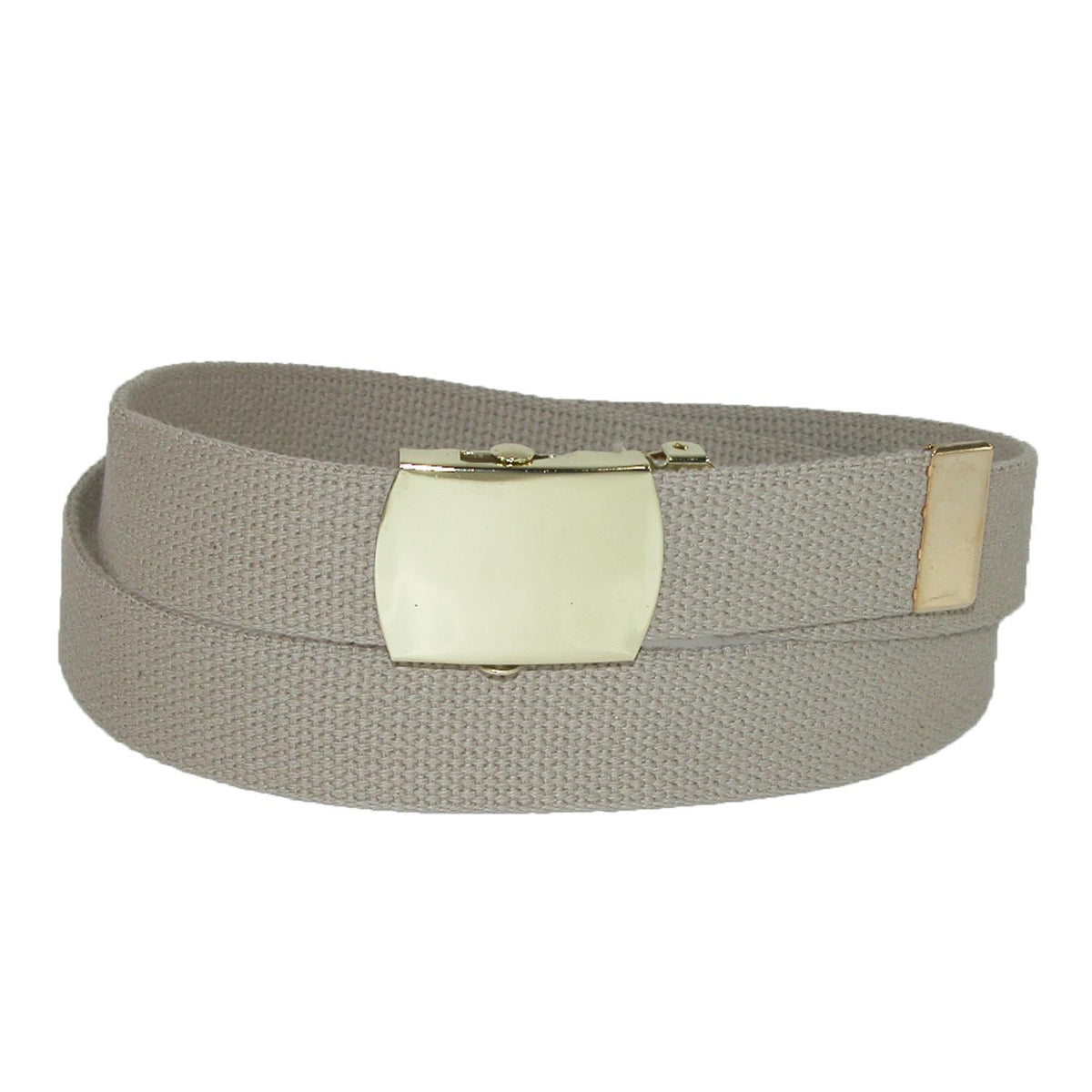 CTM® Big & Tall Cotton Adjustable Belt with Brass Buckle