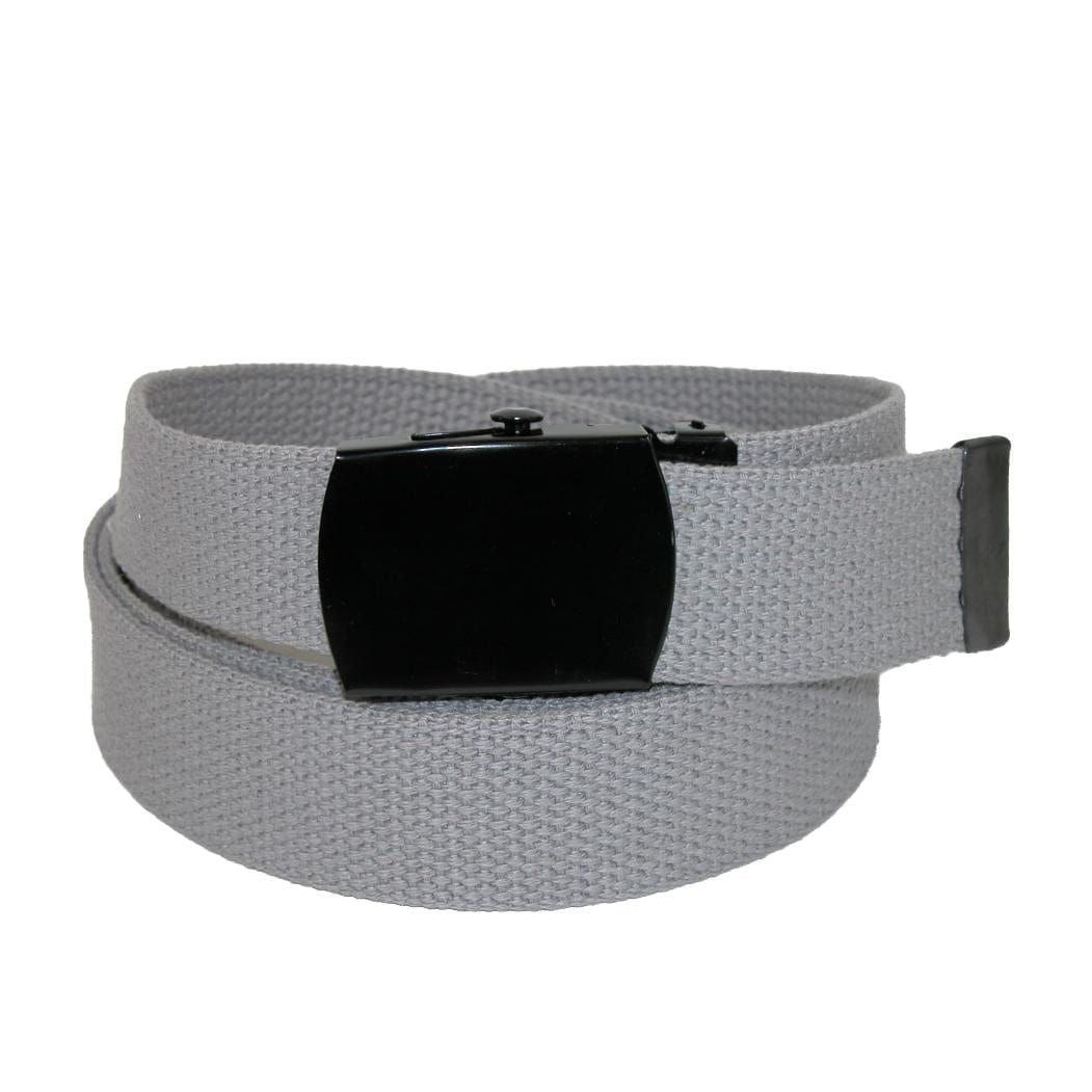 CTM® Fabric Adjustable Belt with Black Buckle - Fabric Adjustable Belt with Black Buckle