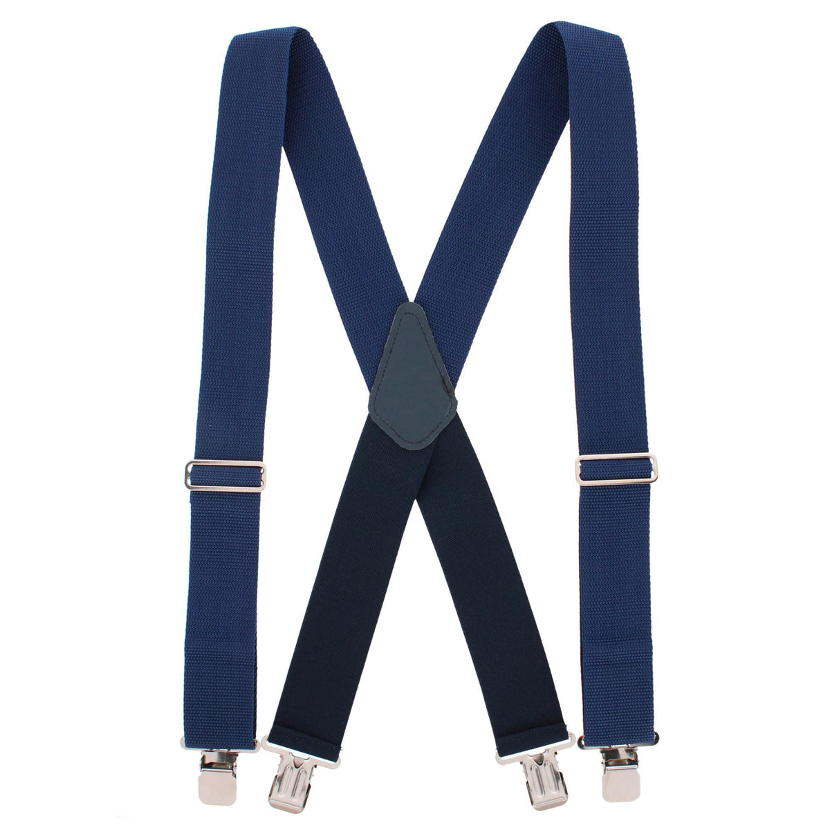 CTM® Men's Made in USA 2-Inch Heavy Duty Construction Suspenders - Navy