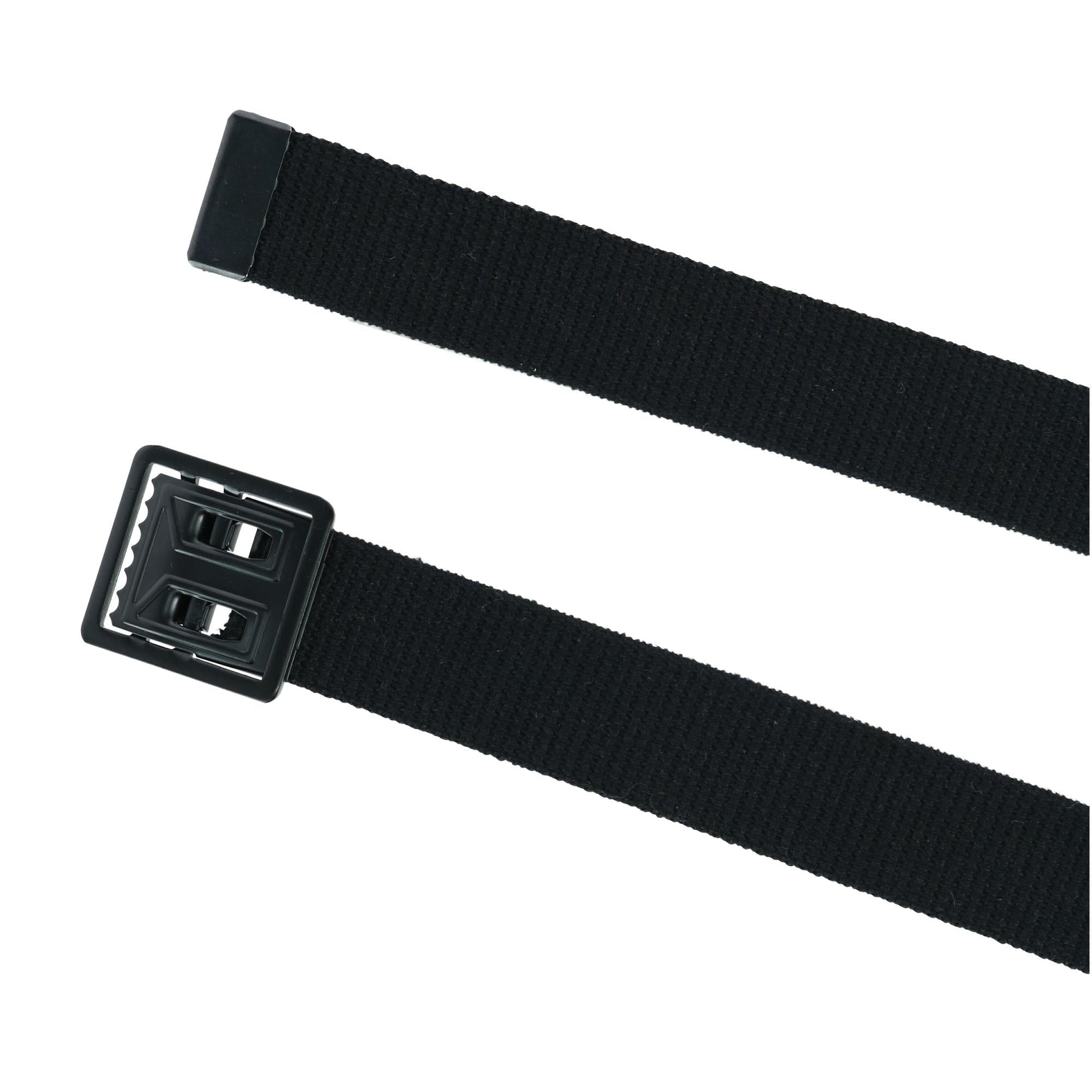 CTM® Men's Military Grade Belt with Open Face Buckle - Black