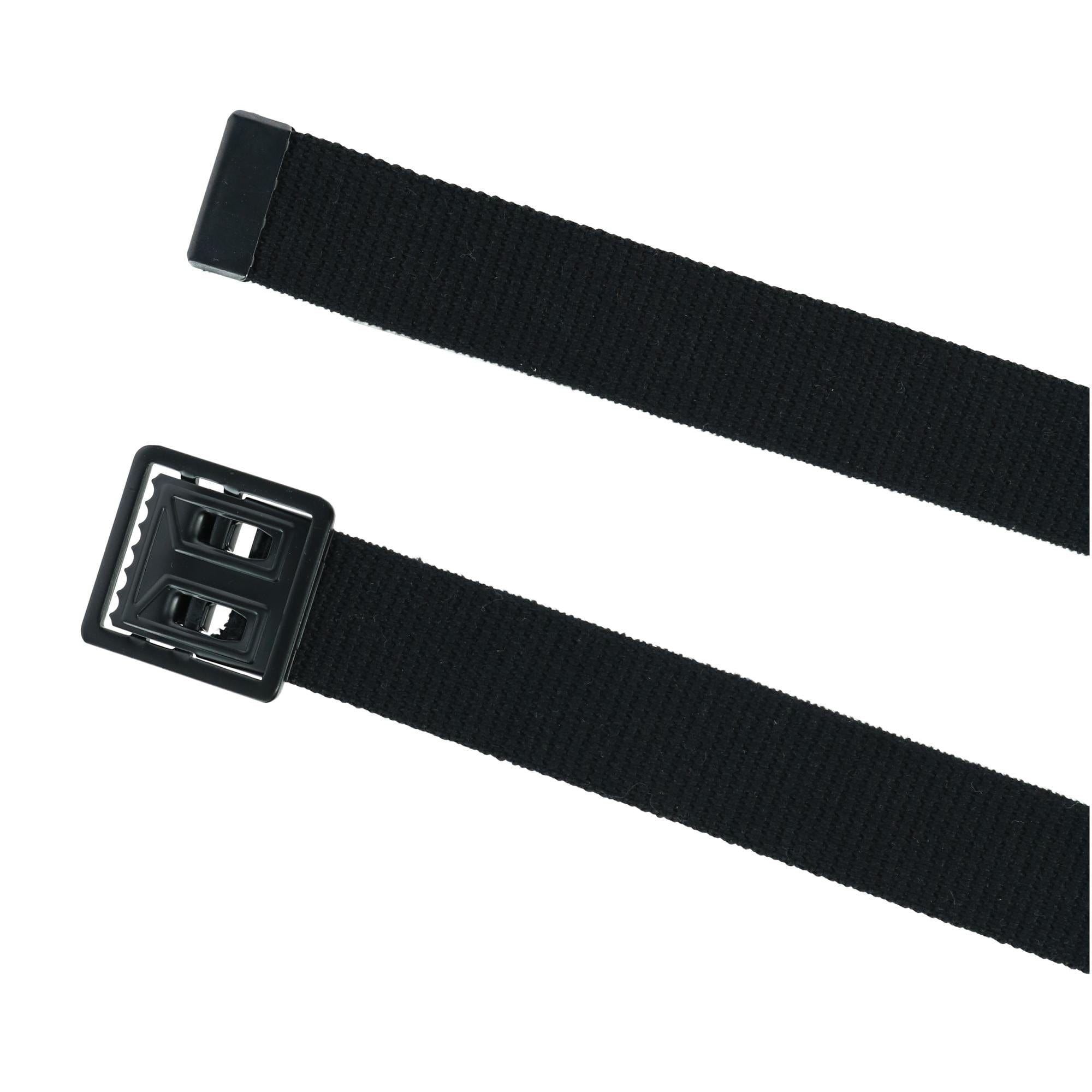 CTM® Men's Military Grade Belt with Open Face Buckle - Black