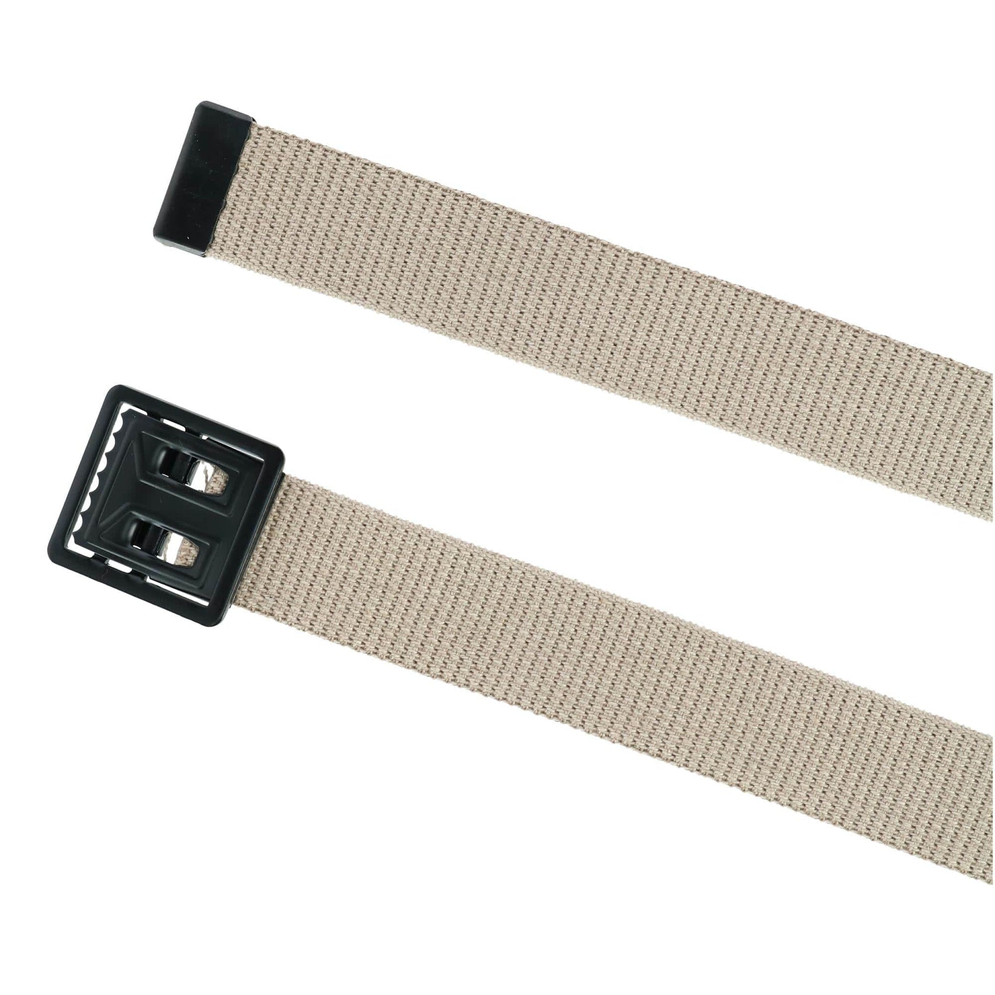 CTM® Men's Military Grade Belt with Open Face Buckle - Khaki