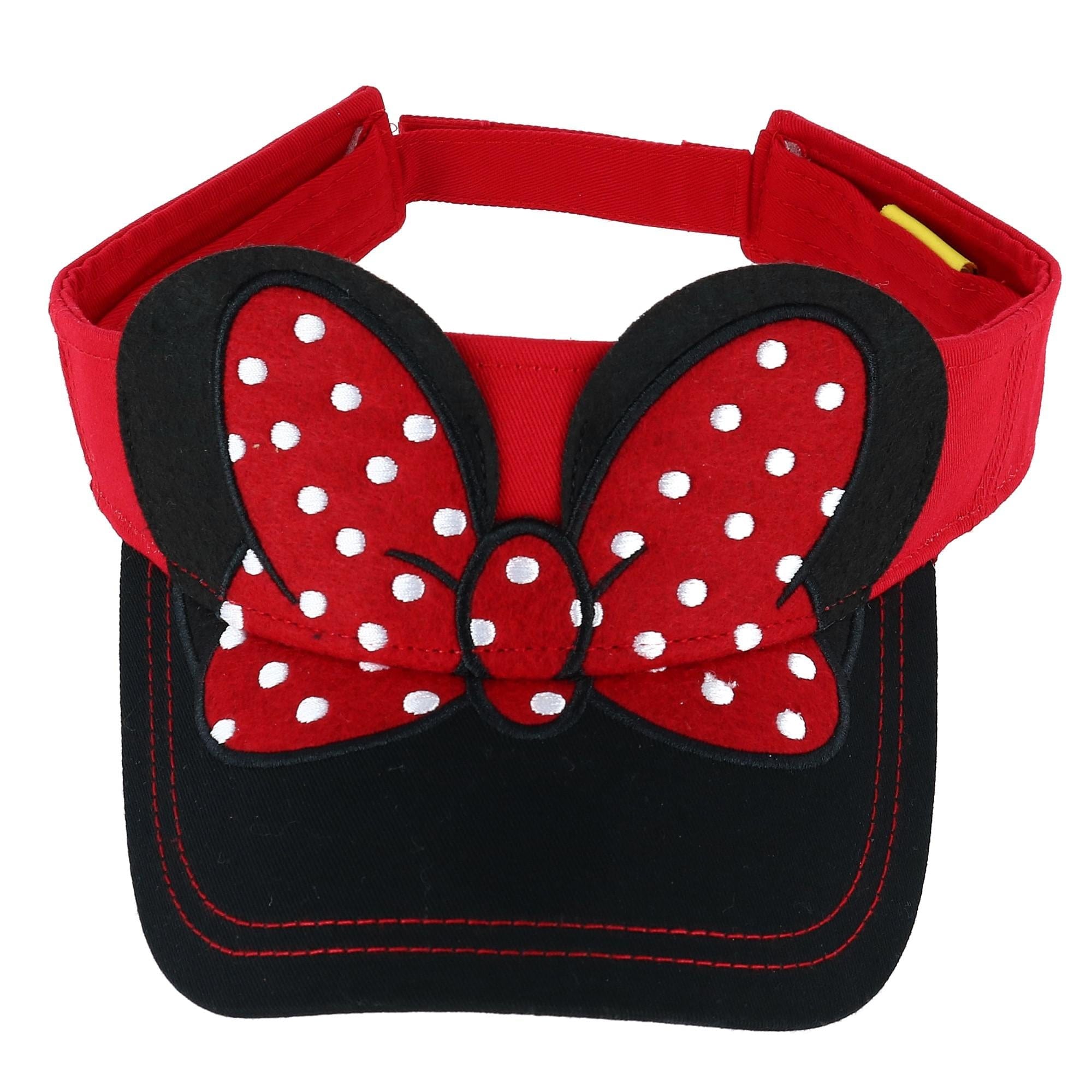 Jerry Leigh Disney Women's Minnie Mouse Visor with 3D Ears and Bow - Disney Women's Minnie Mouse Visor with 3D Ears and Bow