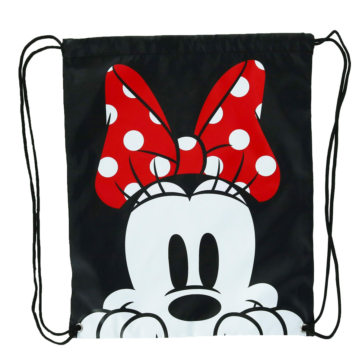 Disney Minnie Mouse Face Drawstring Backpack Bag - Minnie Mouse Face Drawstring Backpack Bag