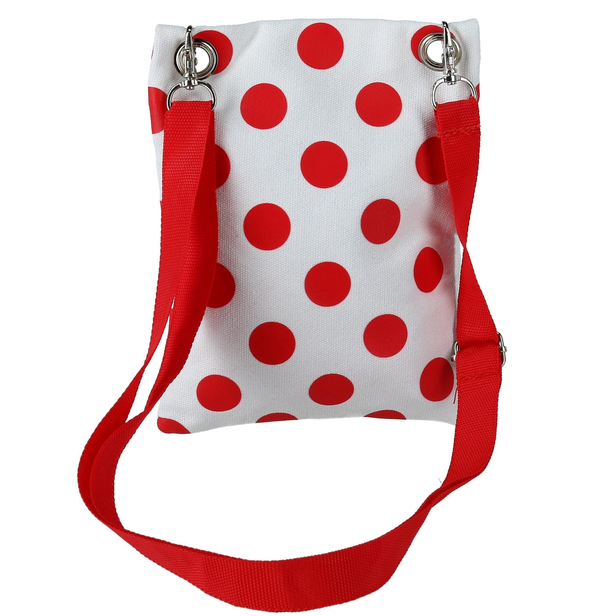 Jerry Leigh Disney Minnie Mouse Polka Dot Passport Crossbody Bag - White