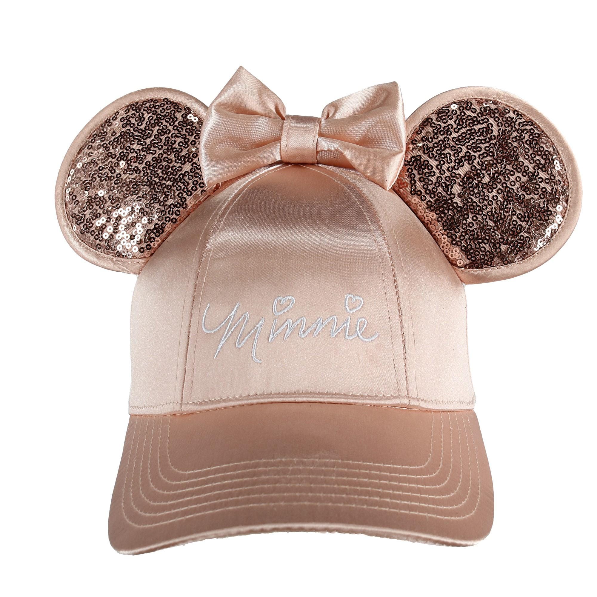 Jerry Leigh Disney Women's Minnie Mouse Baseball Cap with 3D Bling Ears - Disney Women's Minnie Mouse Baseball Cap with 3D Bling Ears