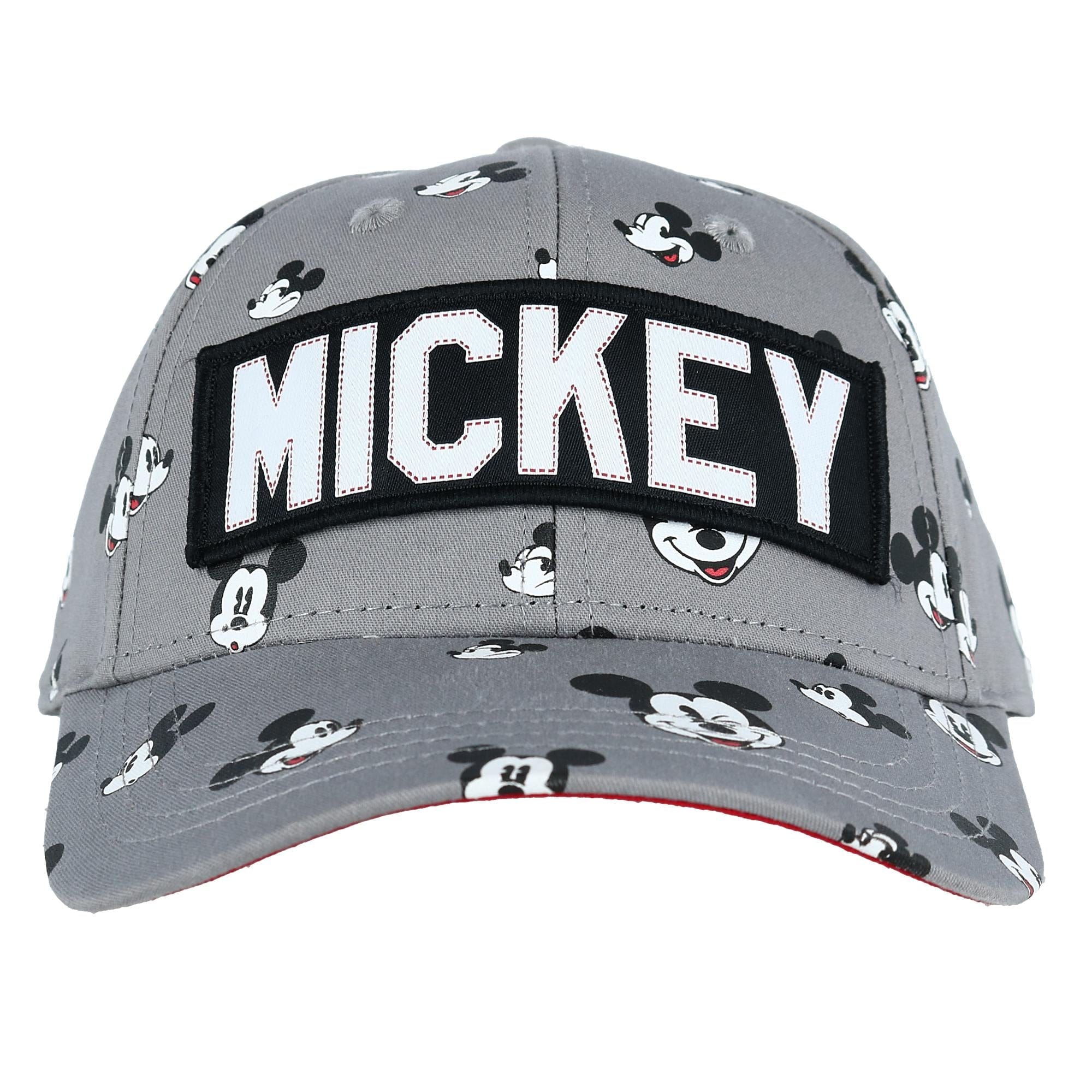 Jerry Leigh Disney Kids' Mickey Mouse Print Baseball Cap - Grey