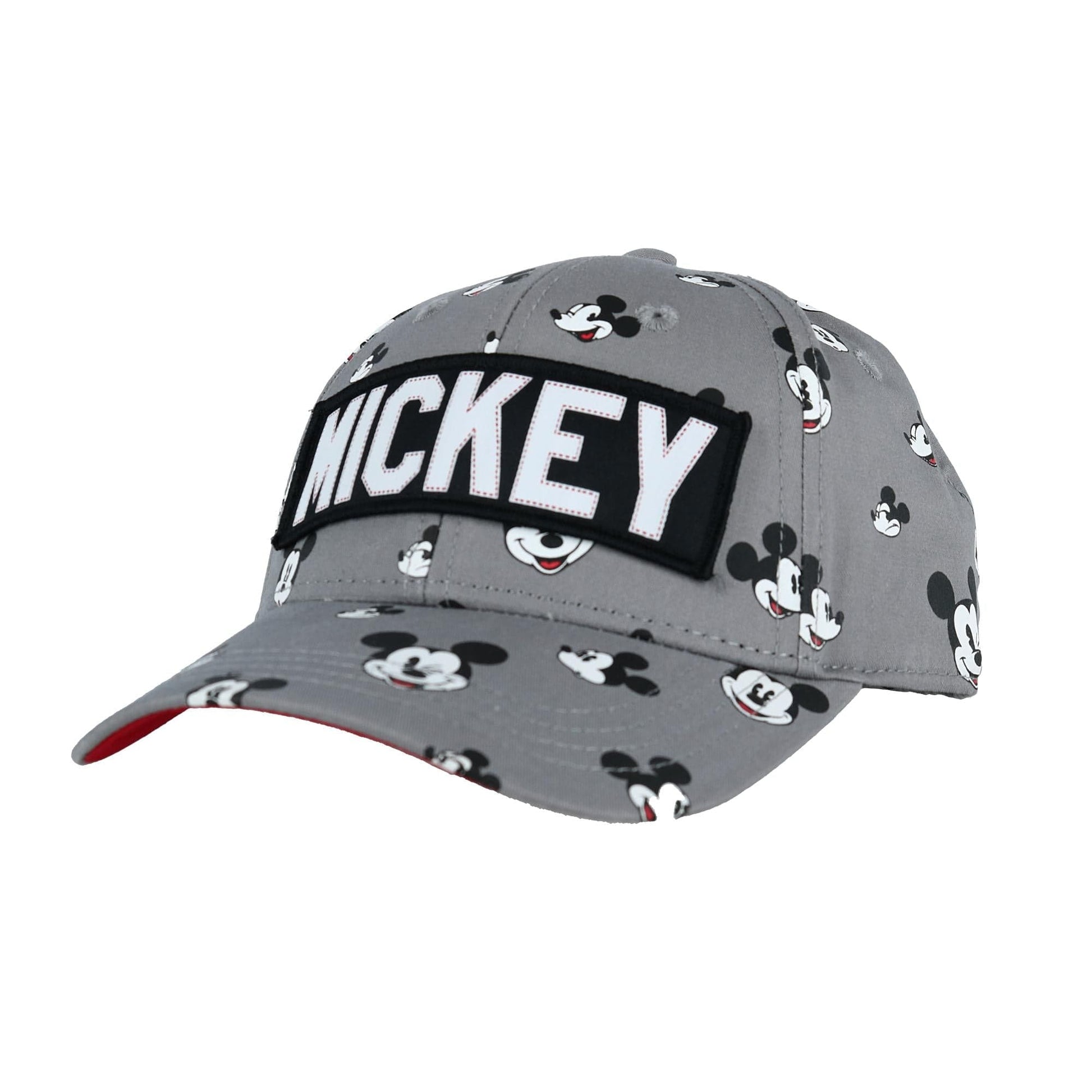Jerry Leigh Disney Kids' Mickey Mouse Print Baseball Cap - Grey
