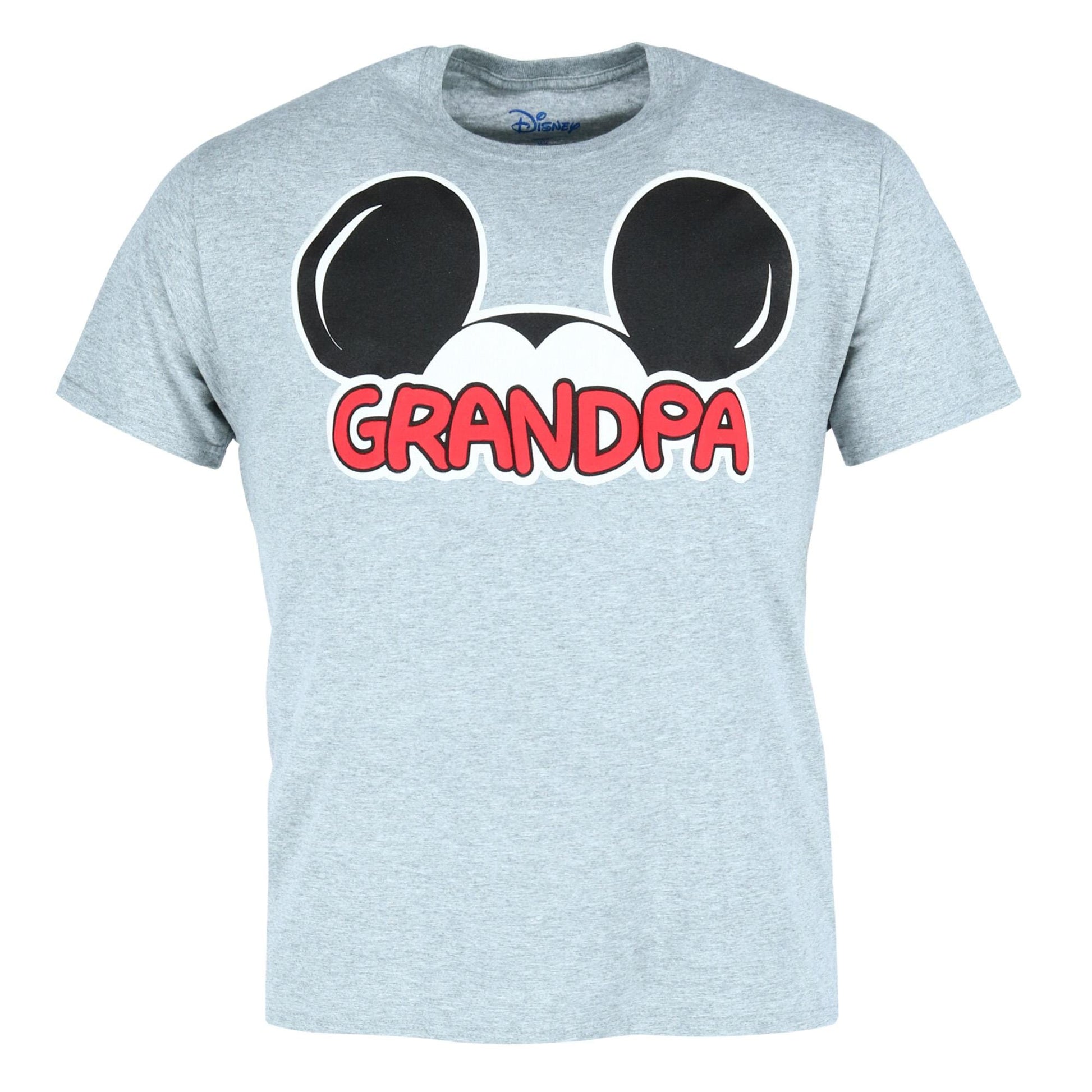 Jerry Leigh Men's Mickey Mouse Grandpa Family T-Shirt - Grey