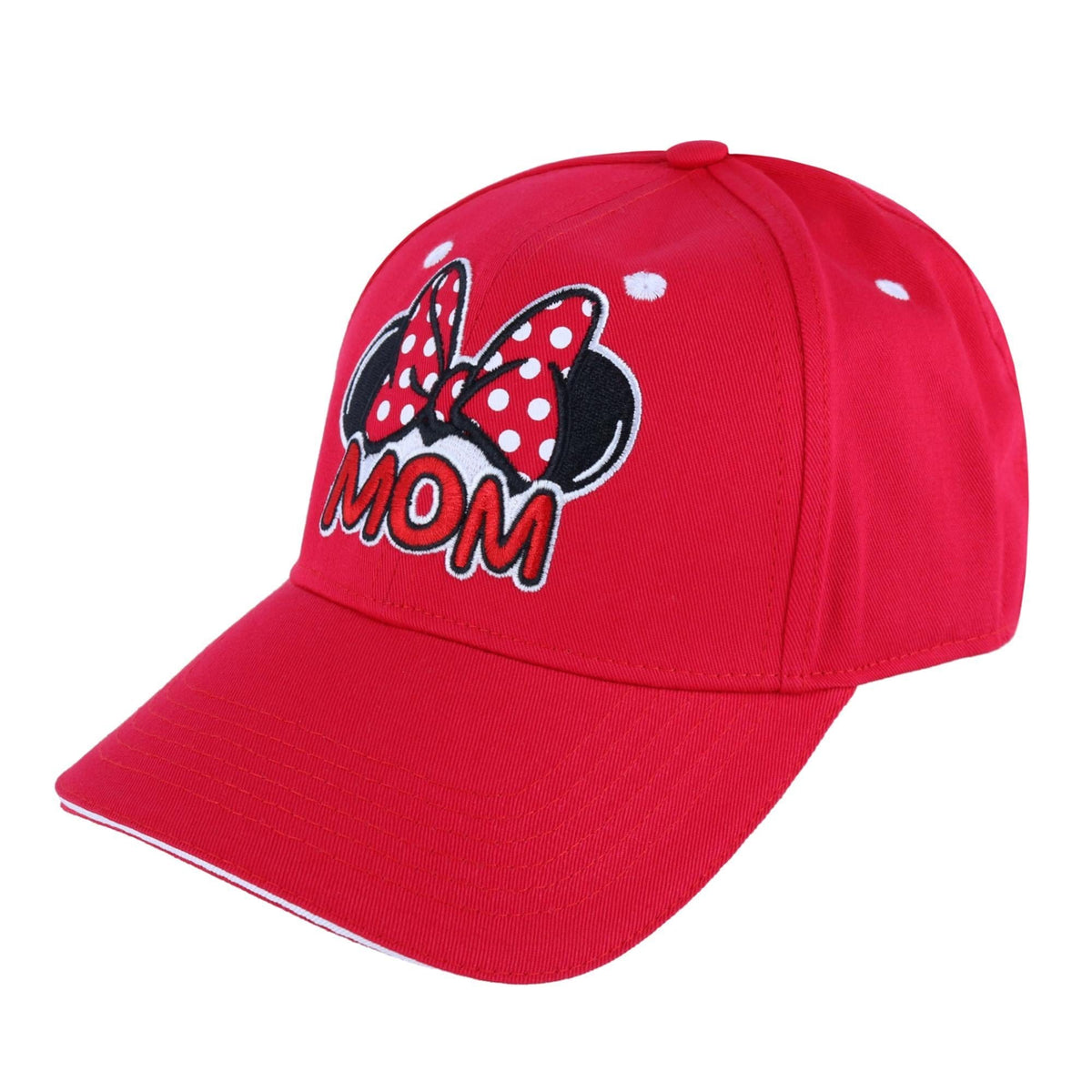 Jerry Leigh Women's Minnie Mouse Mom Baseball Cap - RED