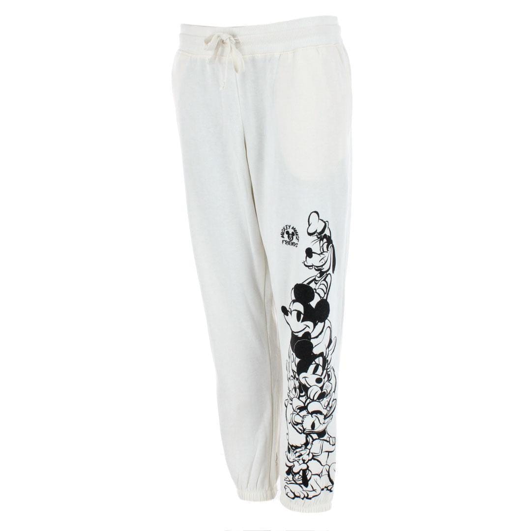Jerry Leigh Women's Mickey Mouse & Friends Jogger Pants - White