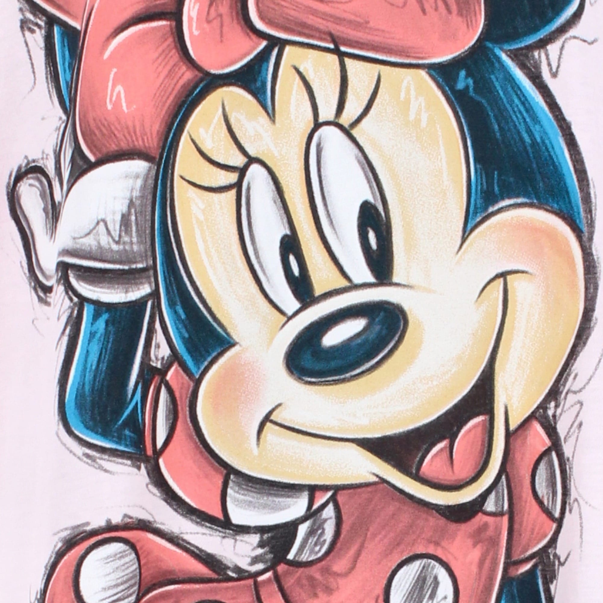 Jerry Leigh Juniors Disney Minnie Mouse Oversized Tee Shirt Dress - Light Pink