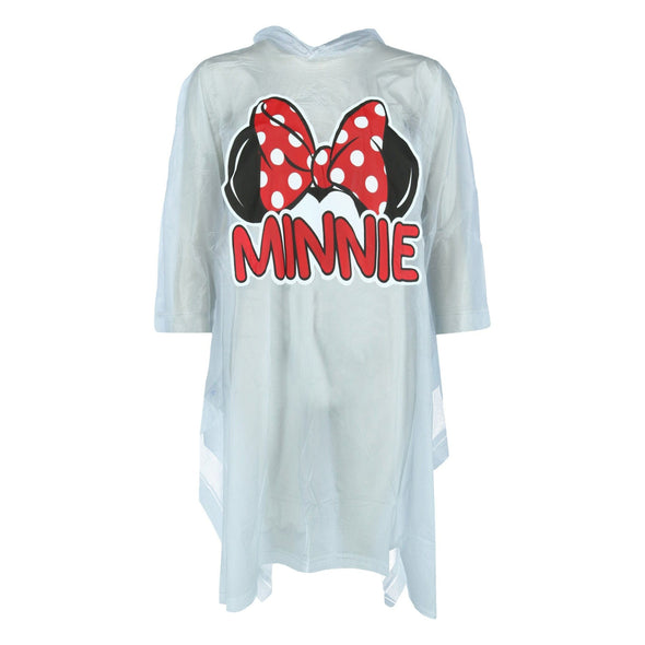 Women's Minnie Mouse Ears with Bold Print Rain Poncho