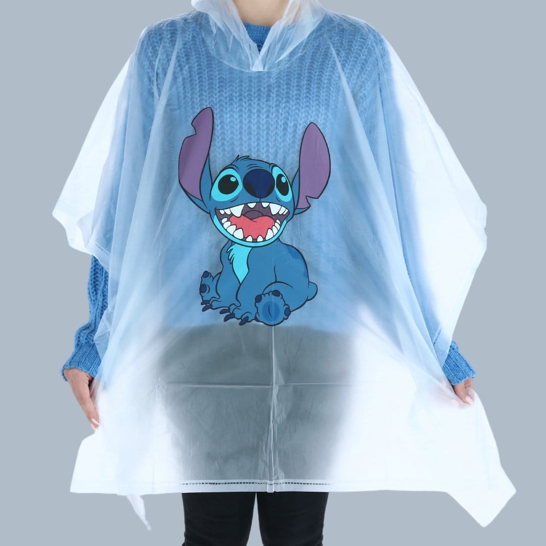 Jerry Leigh Adult's Stitch Print Rain Poncho - Clear