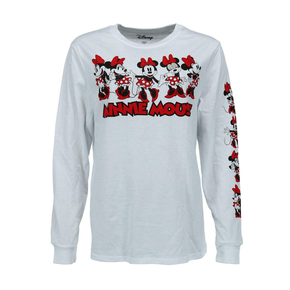 Disney Women's Many Minnie Mouse Long Sleeve Top