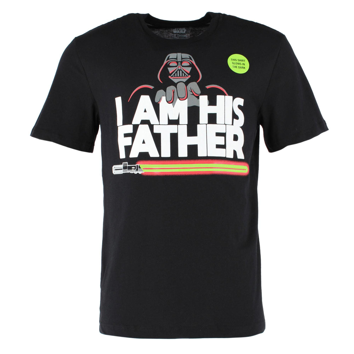 Jerry Leigh Men's Star Wars I Am His Father Glow T-Shirt - Black