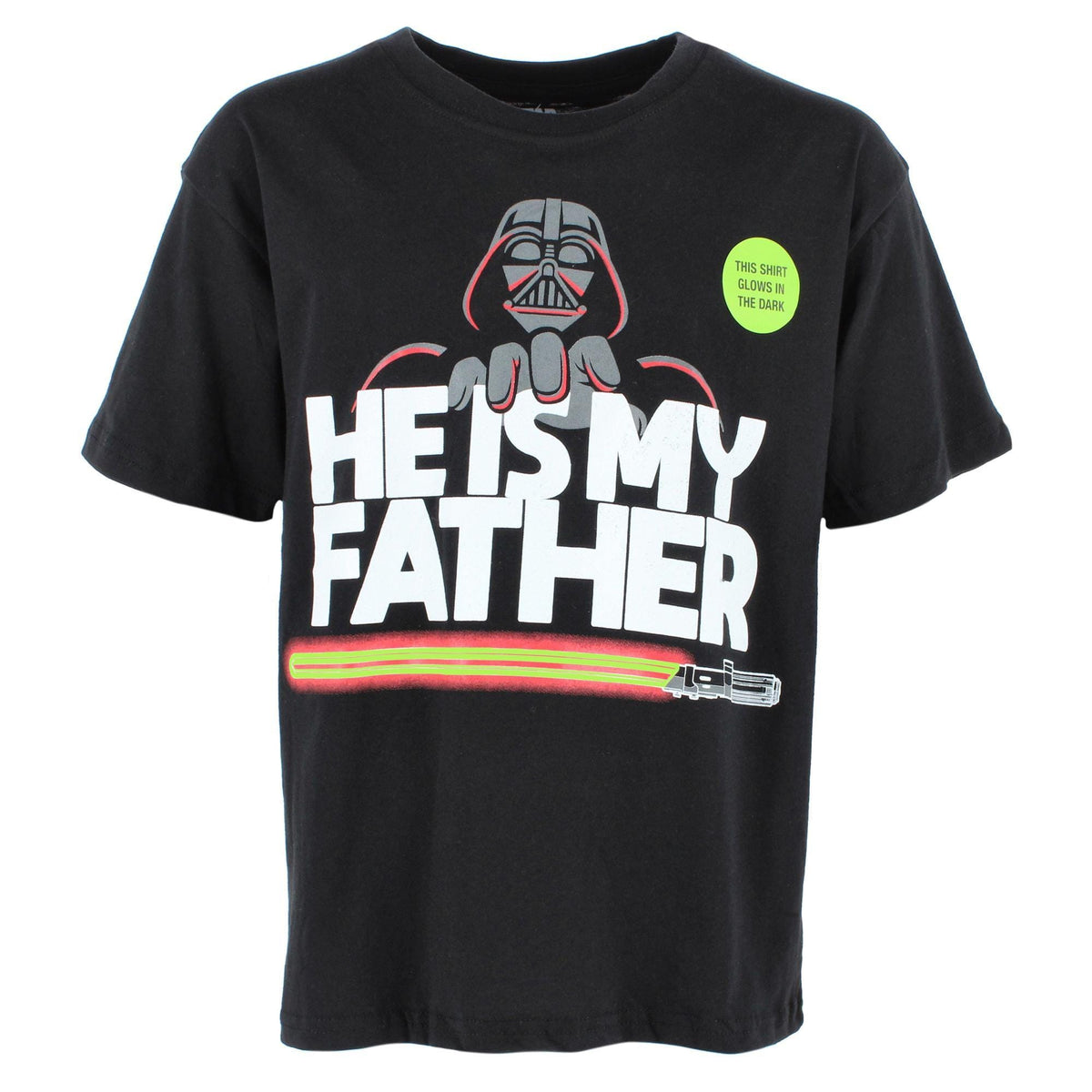 Jerry Leigh Boy's Star Wars He is my Father T-Shirt - Black