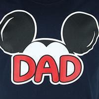 Jerry Leigh Men's Big and Tall Mickey Mouse Dad Family T-Shirt - Navy