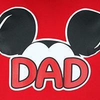 Jerry Leigh Men's Big and Tall Mickey Mouse Dad Family T-Shirt - Red