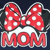 Jerry Leigh Women's Disney Minnie Mouse Mom Family T-Shirt - Navy