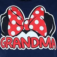 Jerry Leigh Women's Disney Minnie Mouse Grandma Family T-Shirt - Navy