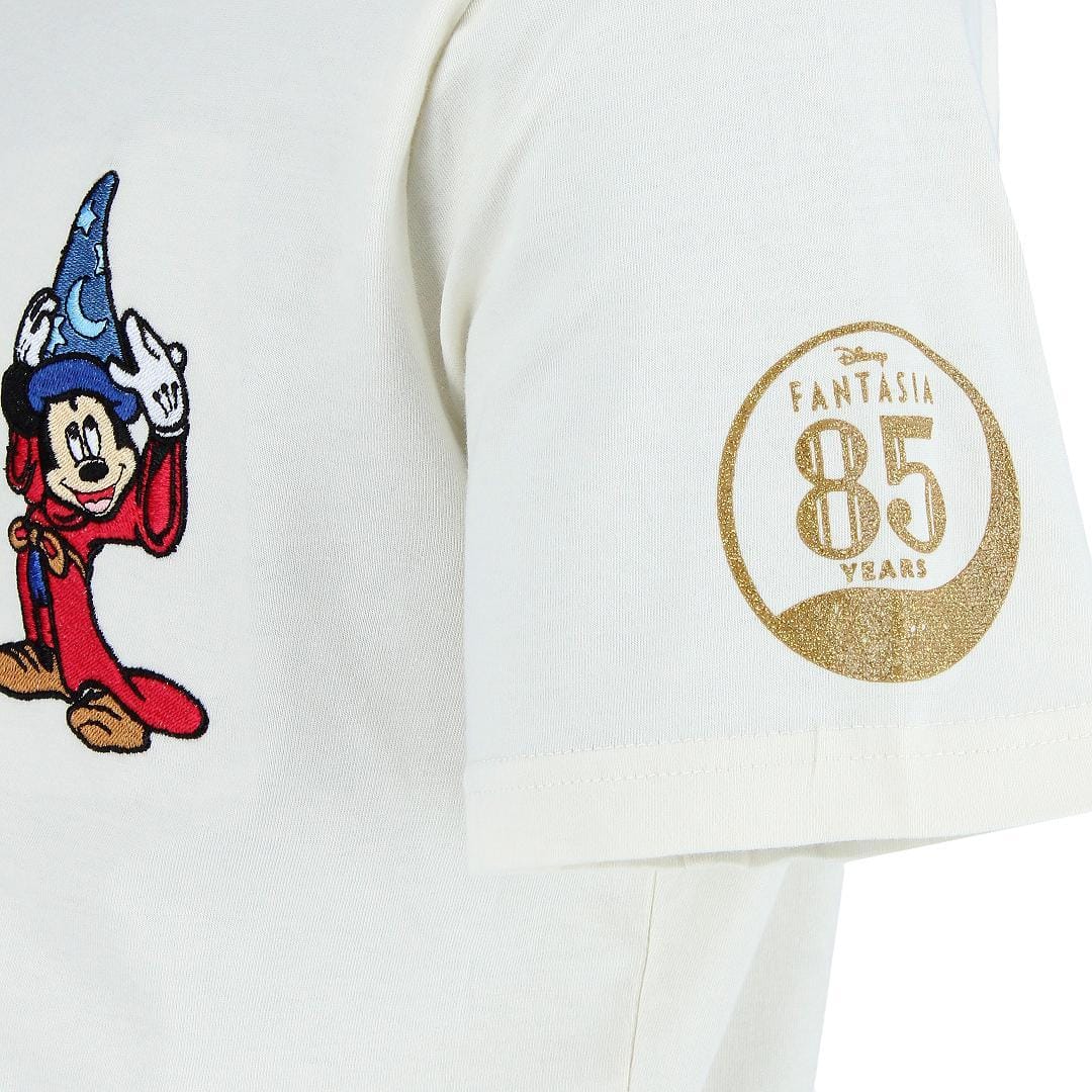 Jerry Leigh Unisex Adult Mickey Mouse Fantasia Anniversary T Shirt - Ivory