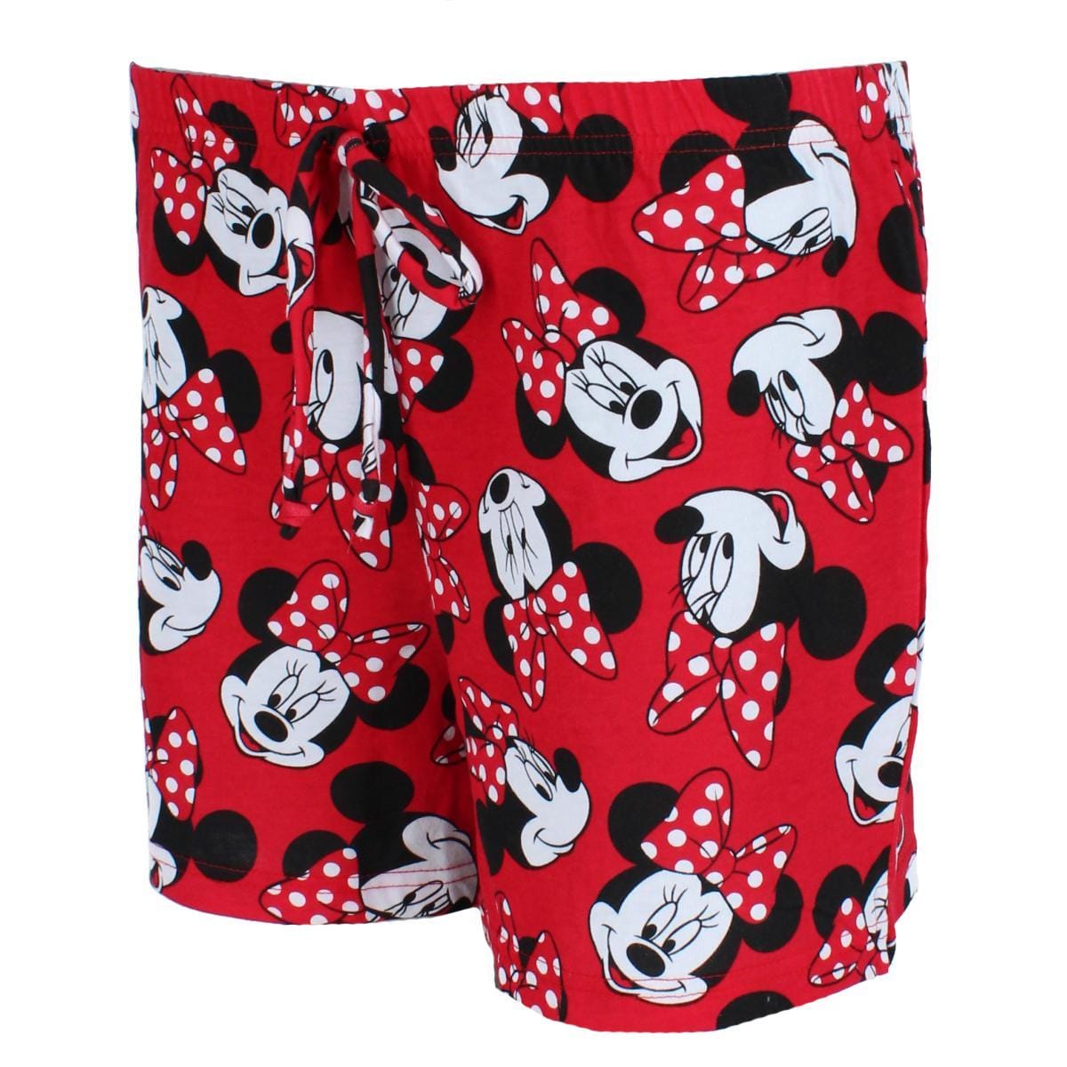 Jerry Leigh Women's Minnie Mouse Bow Toss Soft Short - Red