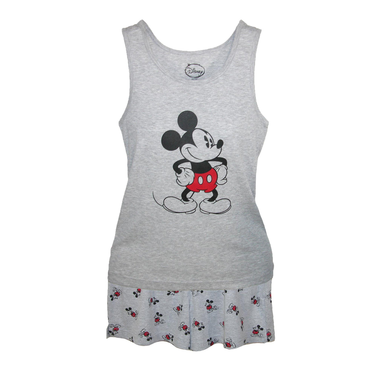 Disney Mickey Mouse Tank and Shorts Pajama Set - Grey