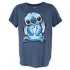 Women's Plus Size Disney Stitch Tunic Short Sleeve