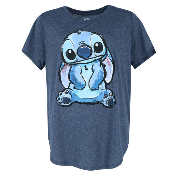Women's Plus Size Disney Stitch Tunic Short Sleeve