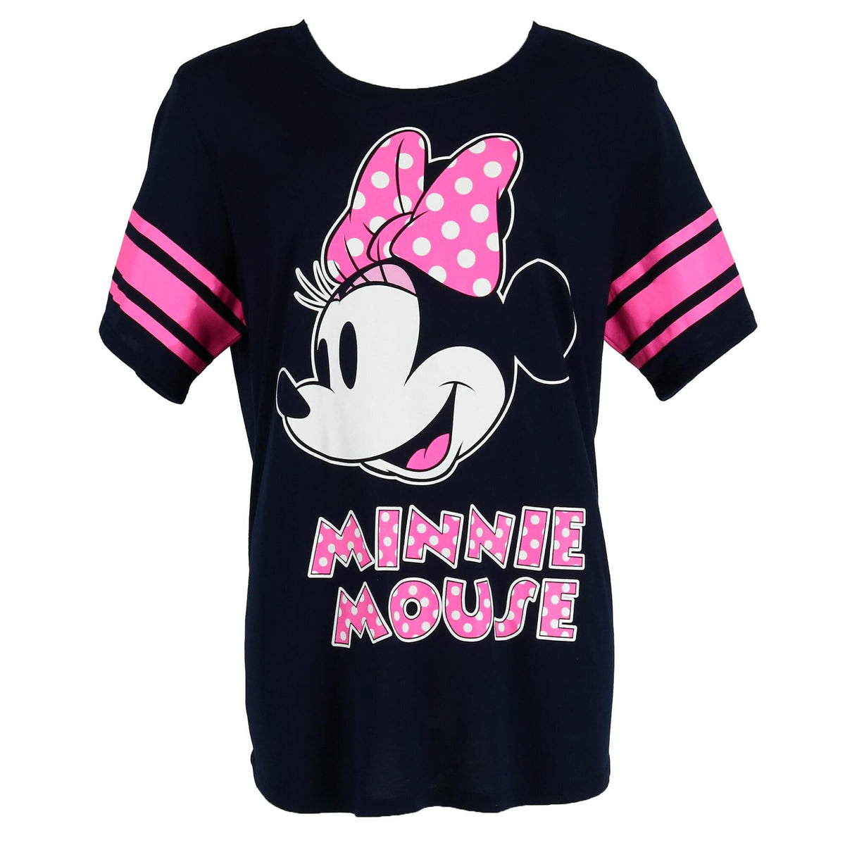 Disney Minnie Mouse Plus Size Short Sleeve Jersey Shirt - Blue