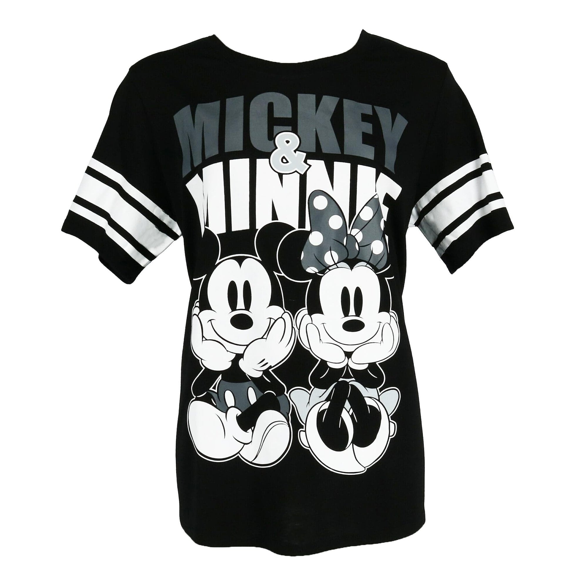 Disney Women's Plus Size Mickey and Minnie Mouse Jersey Tee