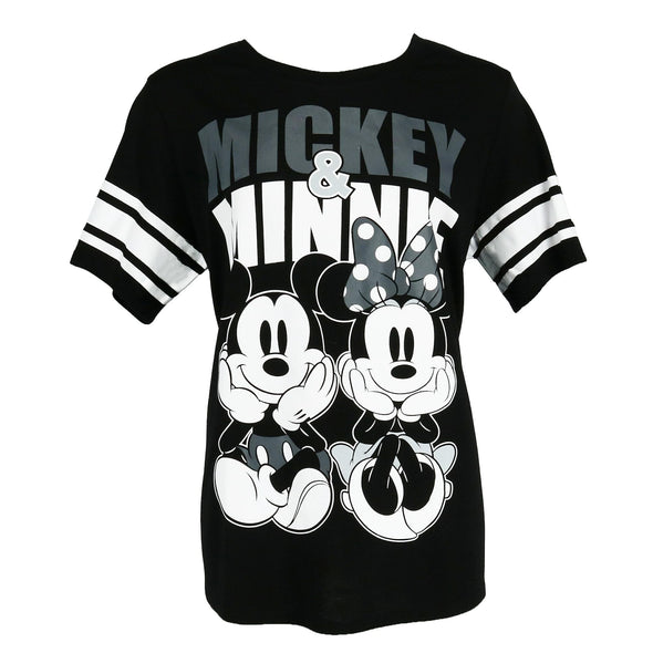 Women's Plus Size Mickey and Minnie Mouse Jersey Tee