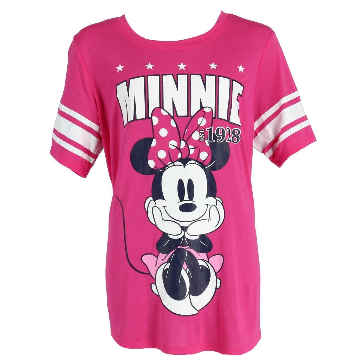 Disney Minnie Mouse Plus Size Short Sleeve Jersey Shirt - Minnie Mouse Plus Size Short Sleeve Jersey Shirt