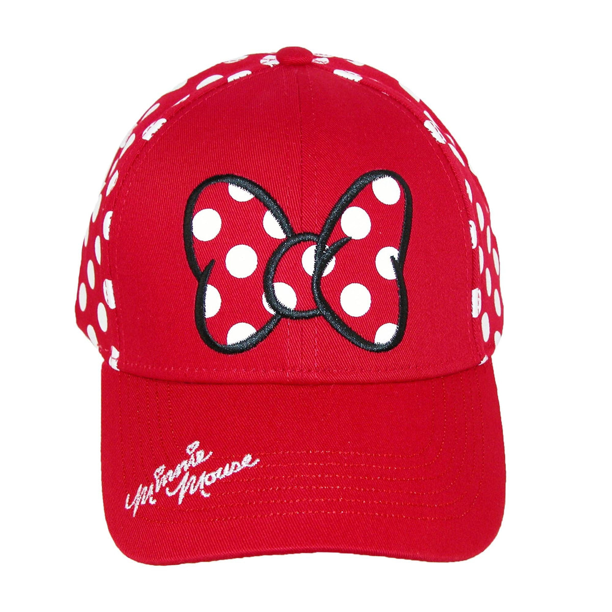 Disney Women's Minnie Mouse Polka Dots Baseball Hat - Red