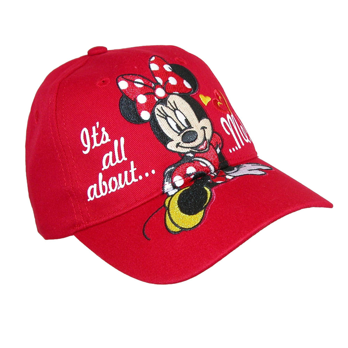 Disney Girls' It's All About Me Minnie Mouse Baseball Cap - Red
