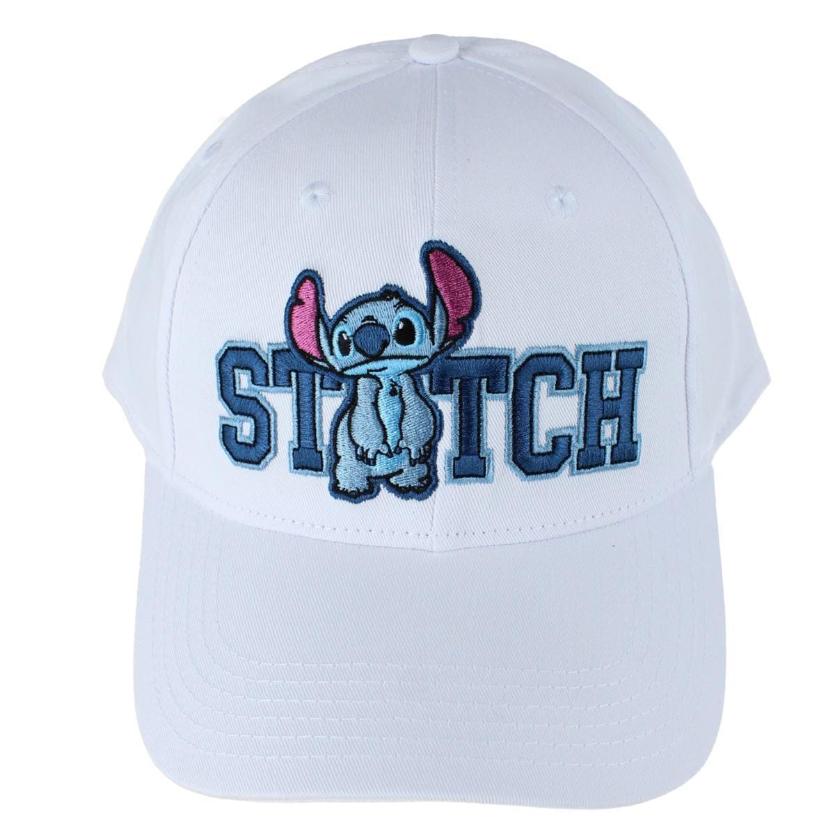 Jerry Leigh Unisex Lilo & Stitch Collegiate Baseball Cap - White