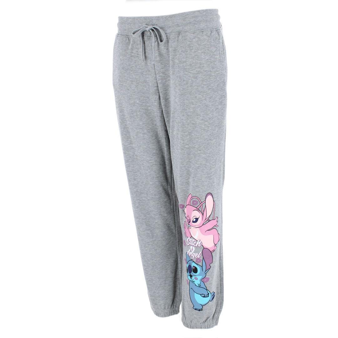 Jerry Leigh Women's Stitch and Angel Kiss Jogger Sweapants - Gray