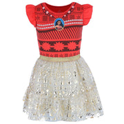 Girl's Disney Moana Princess Cosplay Tutu Dress