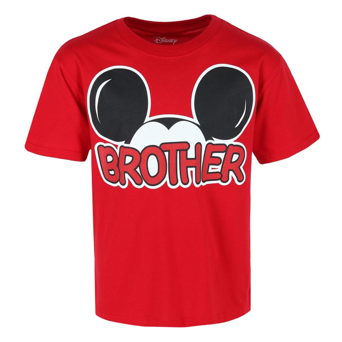 Jerry Leigh Disney Boy's Brother Mickey Mouse Family T-Shirt - Red Disney