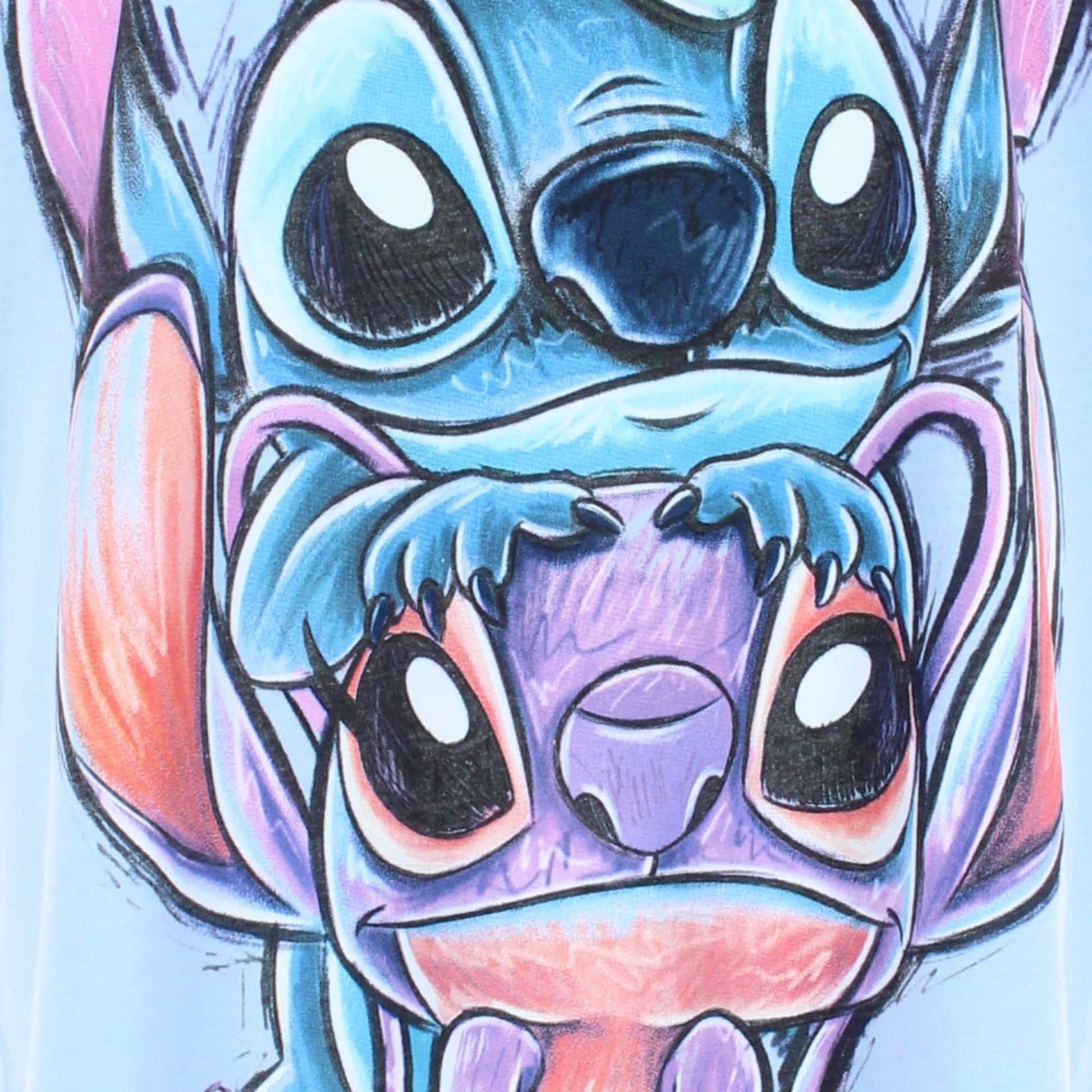 Jerry Leigh Juniors Disney Oversized Stitch and Angela Tee Shirt Dress - Blue