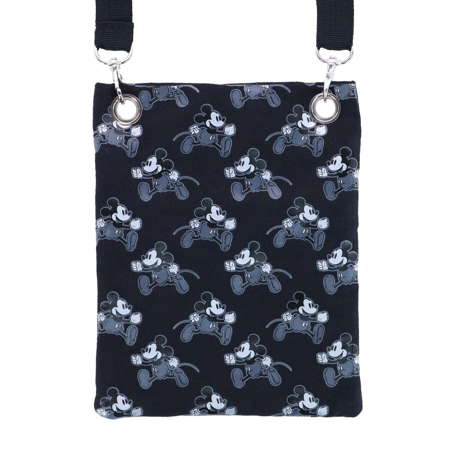 Jerry Leigh Disney Mickey Mouse Places to See Passport Crossbody Bag - Black