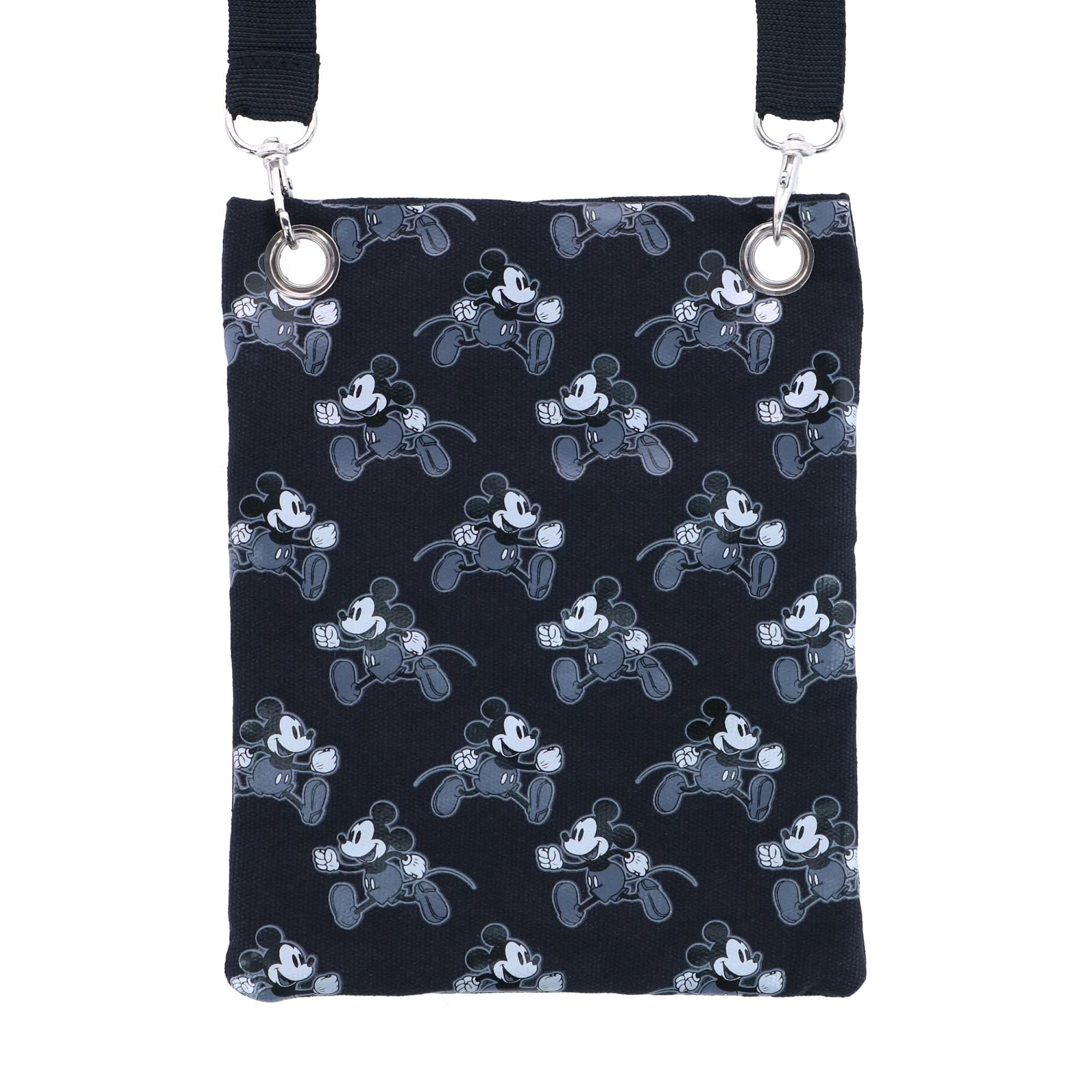 Jerry Leigh Disney Mickey Mouse Places to See Passport Crossbody Bag - Black