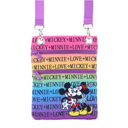 Disney Mickey and Minnie Mouse Rainbow Passport Crossbody Bag