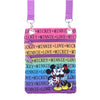Disney Mickey and Minnie Mouse Rainbow Passport Crossbody Bag